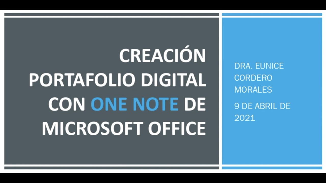 Taller CRECE - Creación Portafolio Digital con One Note