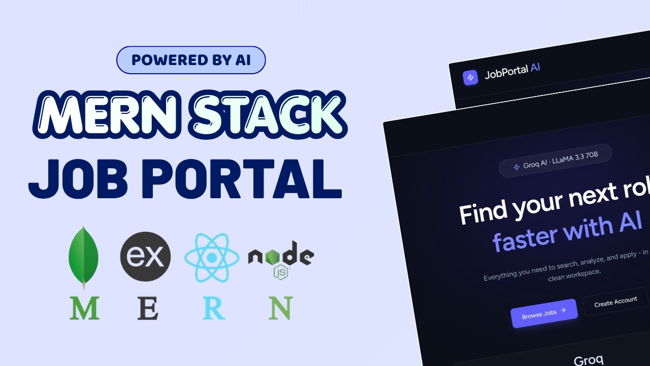 Learn MERN Stack in Tamil by building an AI Powered Job Portal | Beginner Friendly Project Tutorial