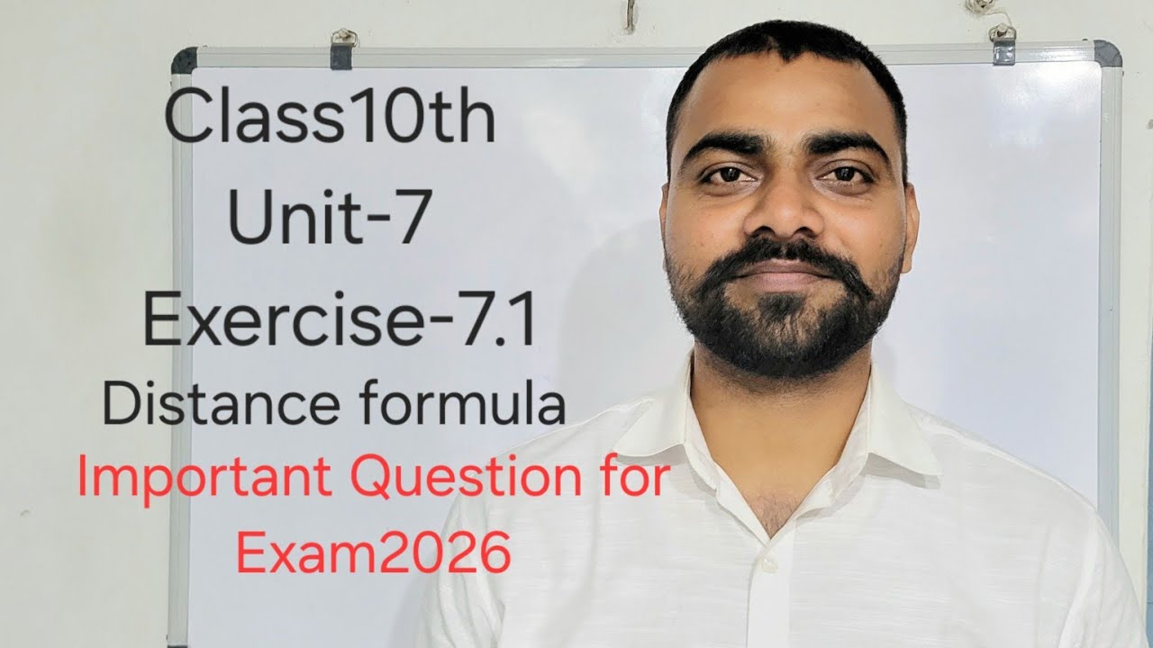 Coordinate geometry class10th unit-7 exercise- 7.1 Important questions for boardexam2026 in easyway