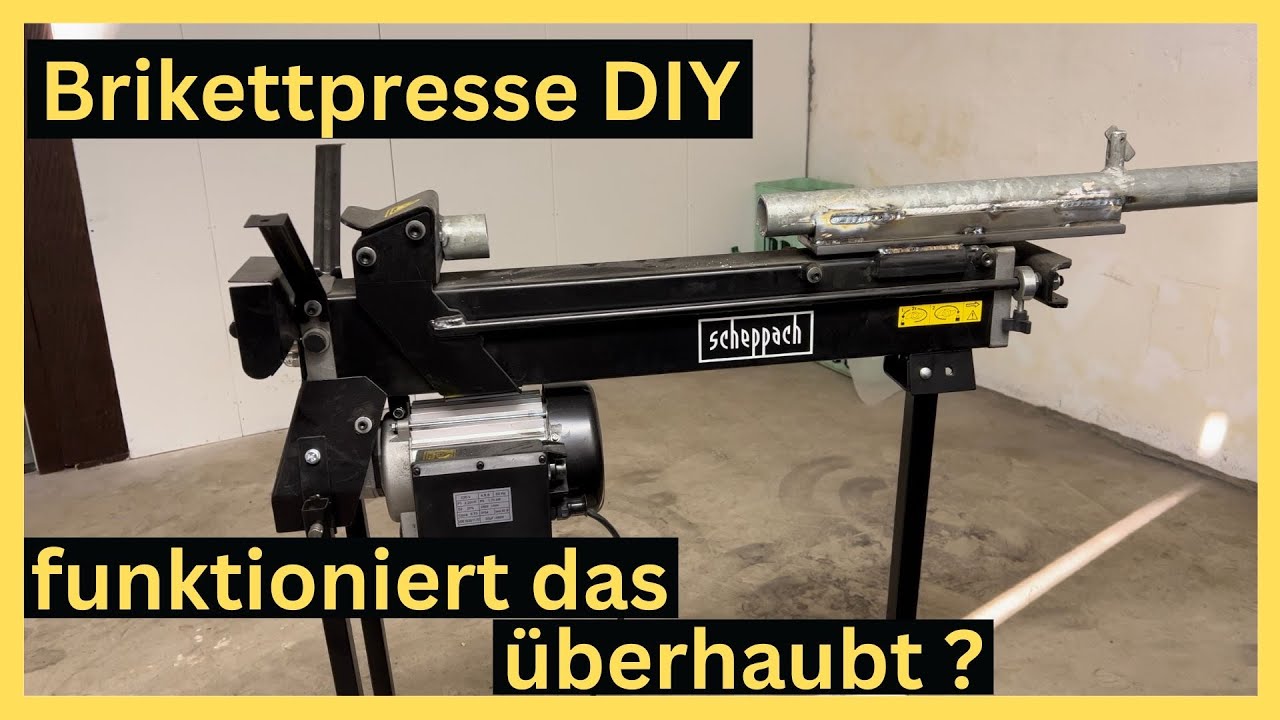 Brikettpresse für Späne. So machen wir es. Kreativ Wood