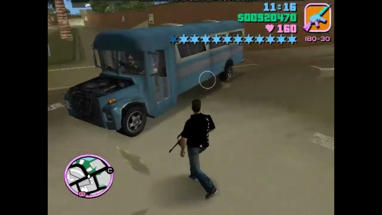 GTA VC 12 STARS Shootout With Wanted Level Editor