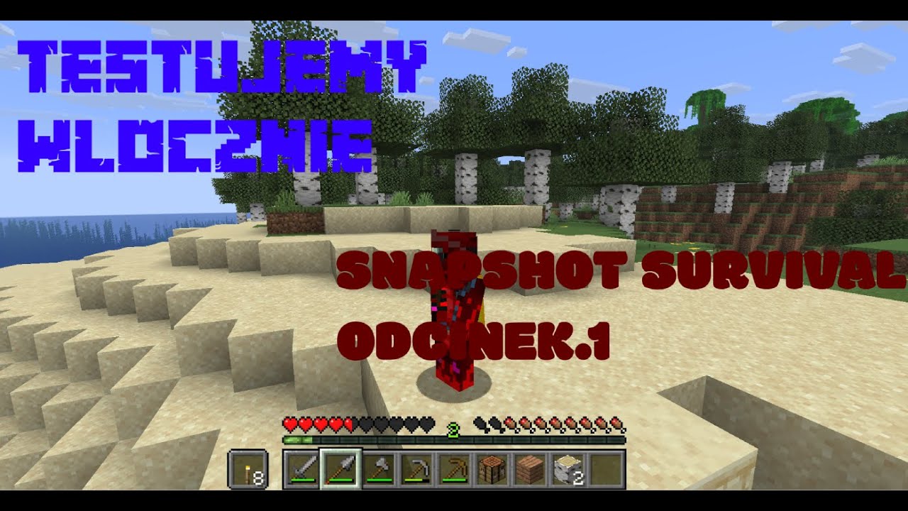 Zagrajmy w minecraft | testujemy włócznie | na luzie |nowa seria snapshot survival|