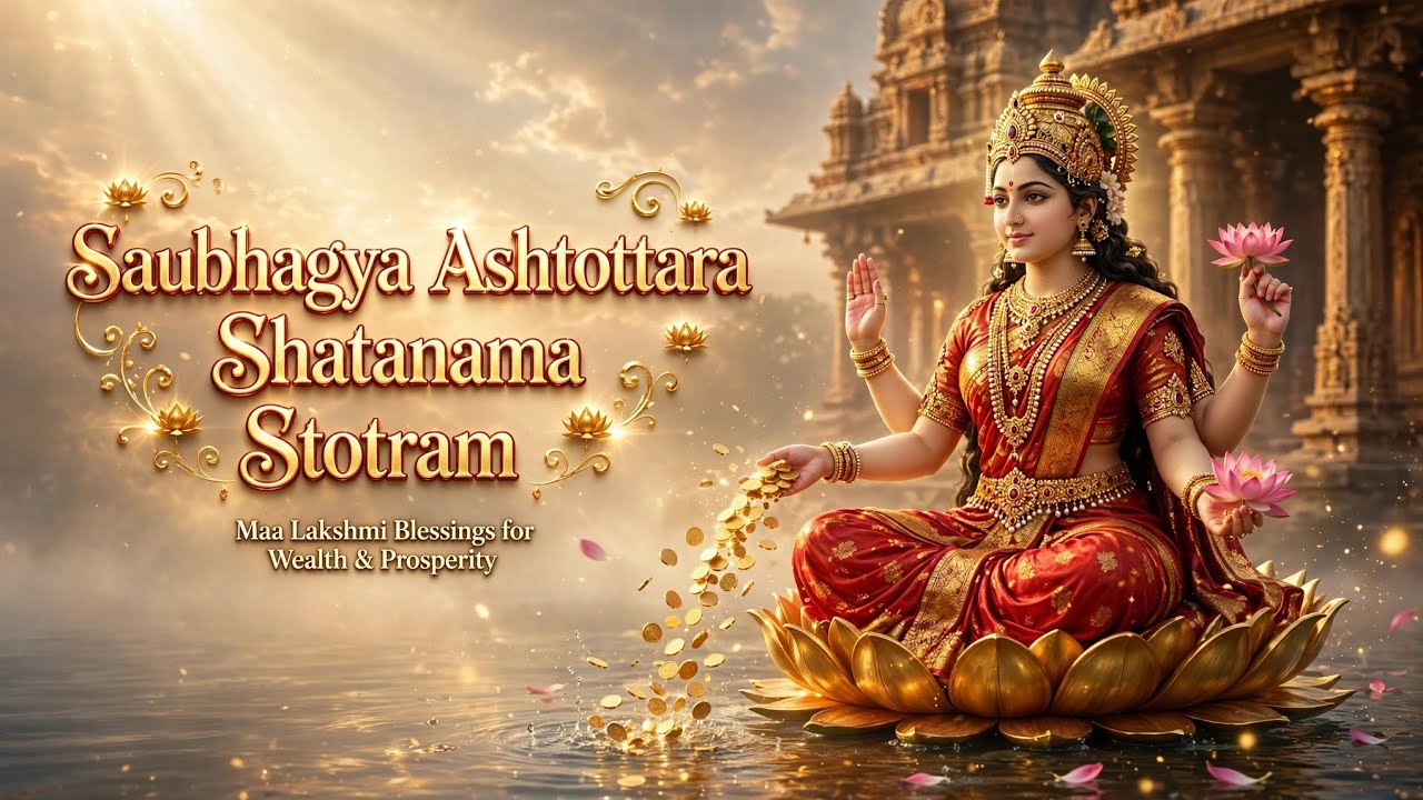 108 Divine Names 🪷 Maa Lakshmi & Lalita | सौभाग्य अष्टोत्तर शतनाम स्तोत्र | Sri Vidya | With Lyrics 