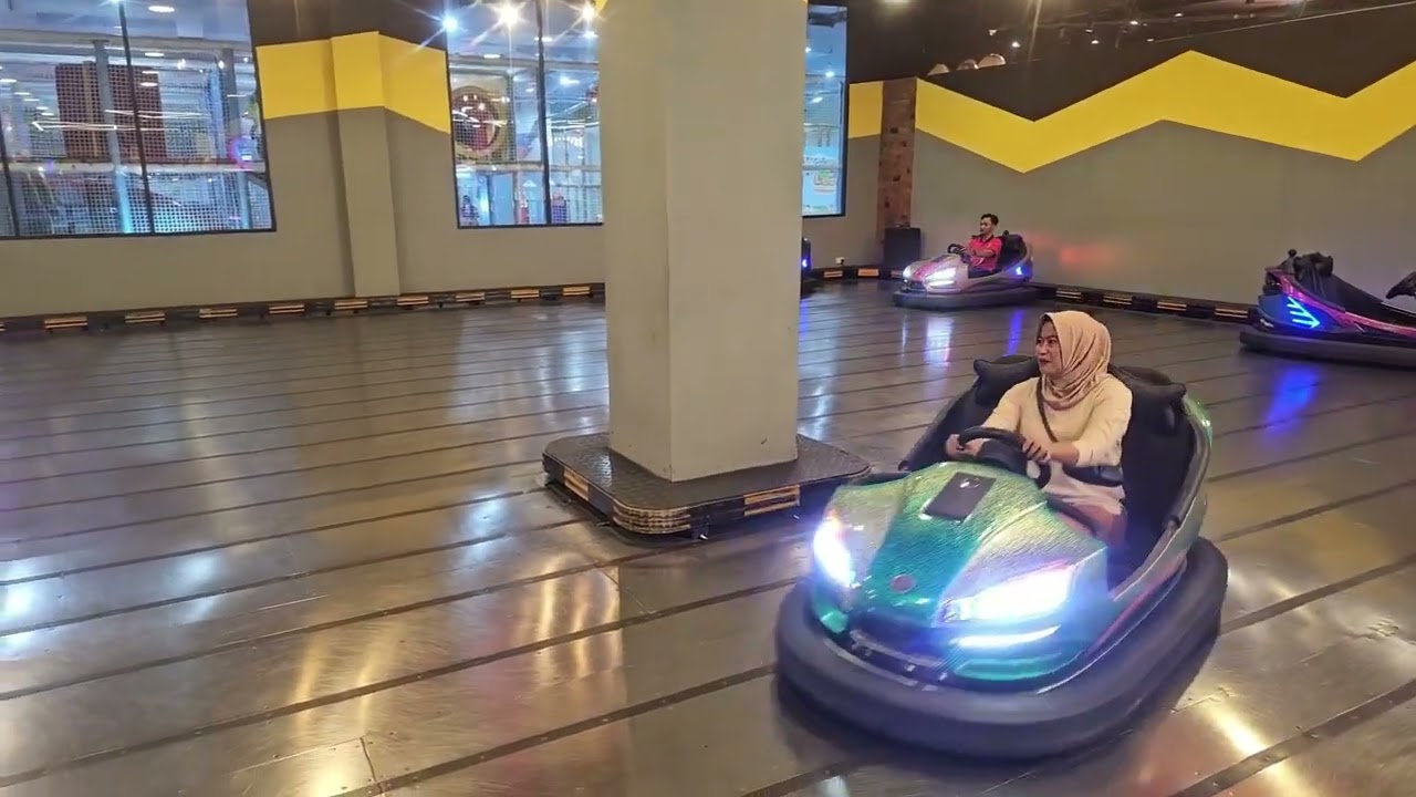 Playing at the mall