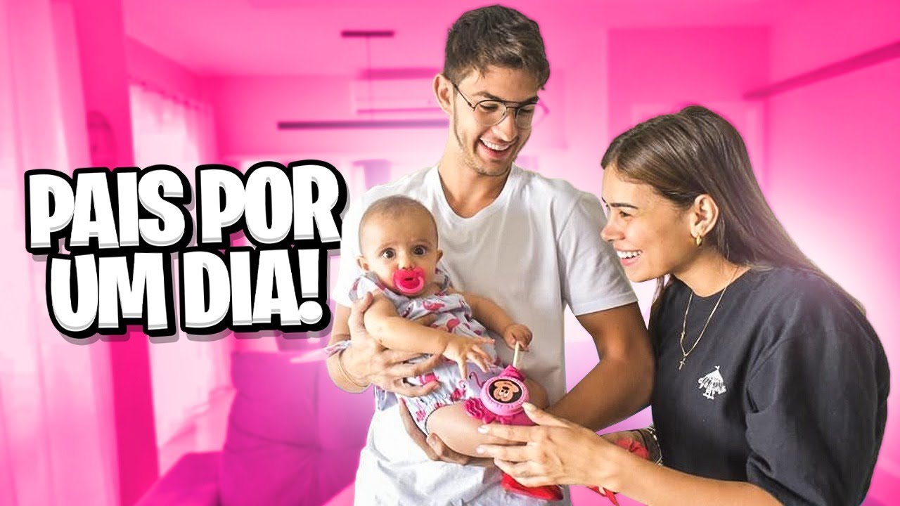 EU E MEU NAMORADO VIRAMOS PAIS POR UM DIA!!