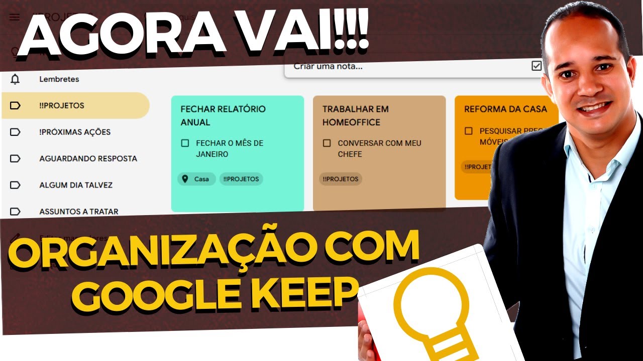 COMO USAR  O GOOGLE KEEP PARA ORGANIZAÇÃO - GTD [PASSO A PASSO]