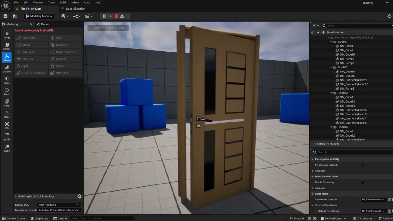 Creating A wonderful Door Animation (Blueprint). Blender to Unreal Engine 5 in details