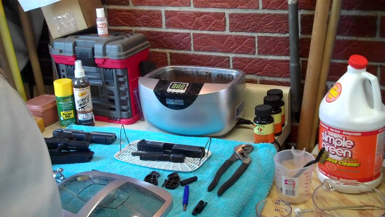 Cleaning my Glock 17 with the ultra sonic cleaner