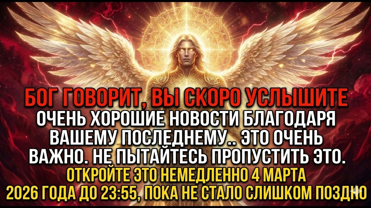 🔴 Бог говорит, вы услышите очень хорошие новости из-за вашего последнего... Это очень важно...