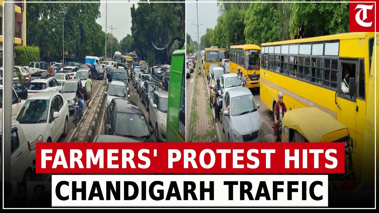 Chandigarh Traffic Comes to a Standstill as Farmers' Protest Leaves School Buses Stranded