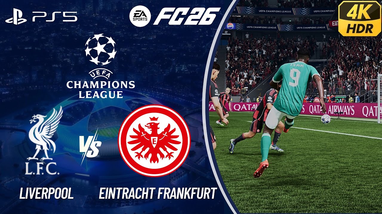 FC 26 - LIVERPOOL VS ENTRACHT FRANKFURT | UEFA CHAMPIONS LEAGUE 25/26| LEAGUE PHASE | [4K60]