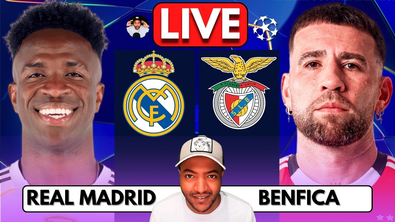 🔴 REAL MADRID vs BENFICA LIVE WATCH ALONG | CHAMPIONS LEAGUE 25/26