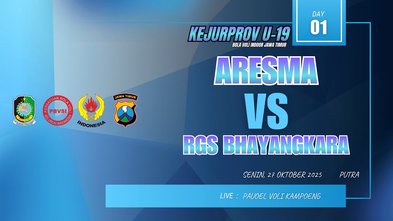 LIVE 🔴 KEJURPROV U-19 PUTRA | ARESMA 🆚 BHAYANGKARA TUBAN