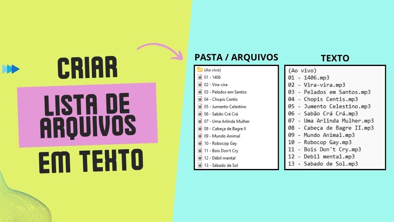 📂 Como LISTAR Todos os NOMES DOS ARQUIVOS de Uma Pasta no Windows em Texto!