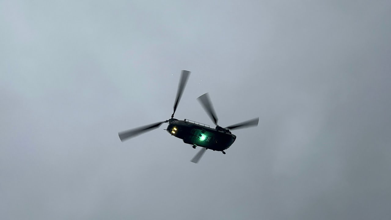 “I can hear a chinook” turned into “OH MY GOD”