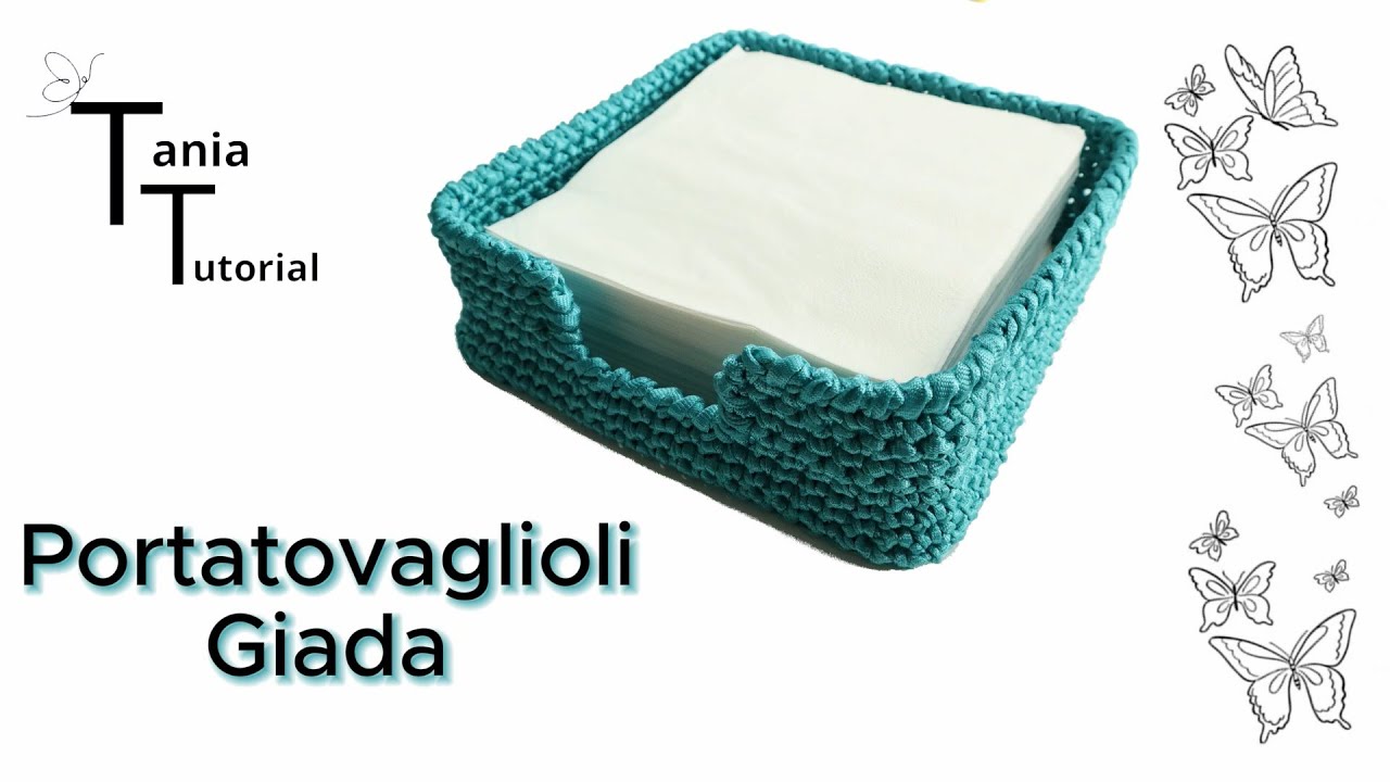 Portatovaglioli all'uncinetto Giada @tania-tutorial #tessiland  #tutorial #homedecor
