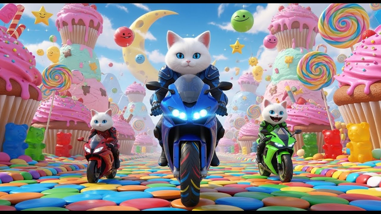 😱 Tiny Kittens Challenged a Fox Biker — The Race Ended in SHOCK! 🏍️🐱💥