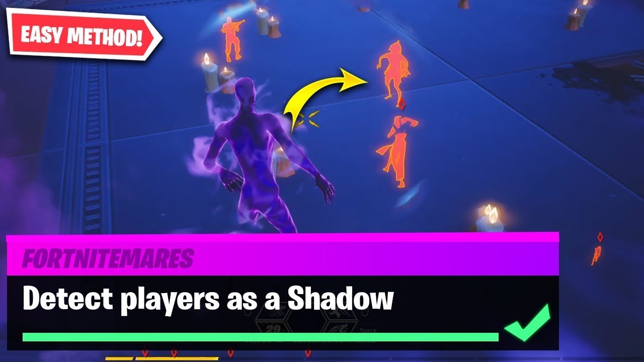 Fortnite - Fortnitemares Challenges 2020 - Detect players as a Shadow