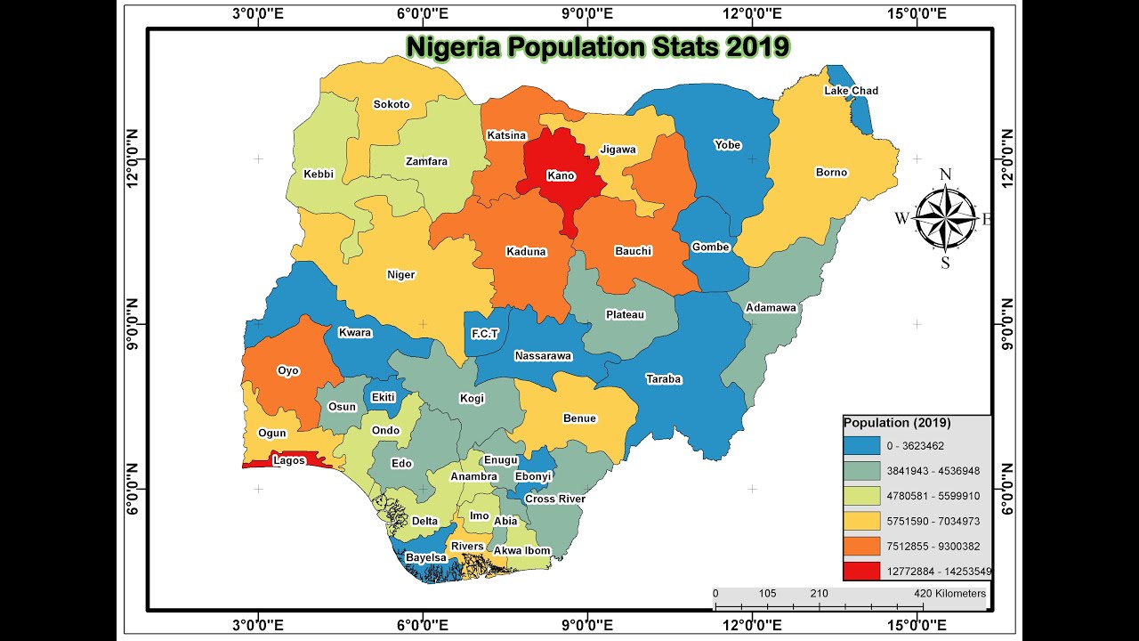 Joining Nigeria Shapefile with Excel Data & Creating Population Maps and Pyramids