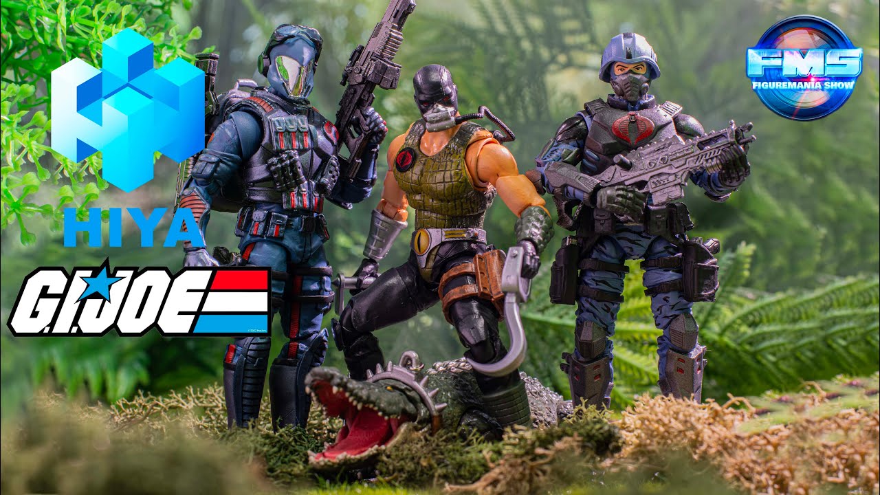 Hiya Exquisite Mini G I JOE Croc Master Cobra Viper and Trooper