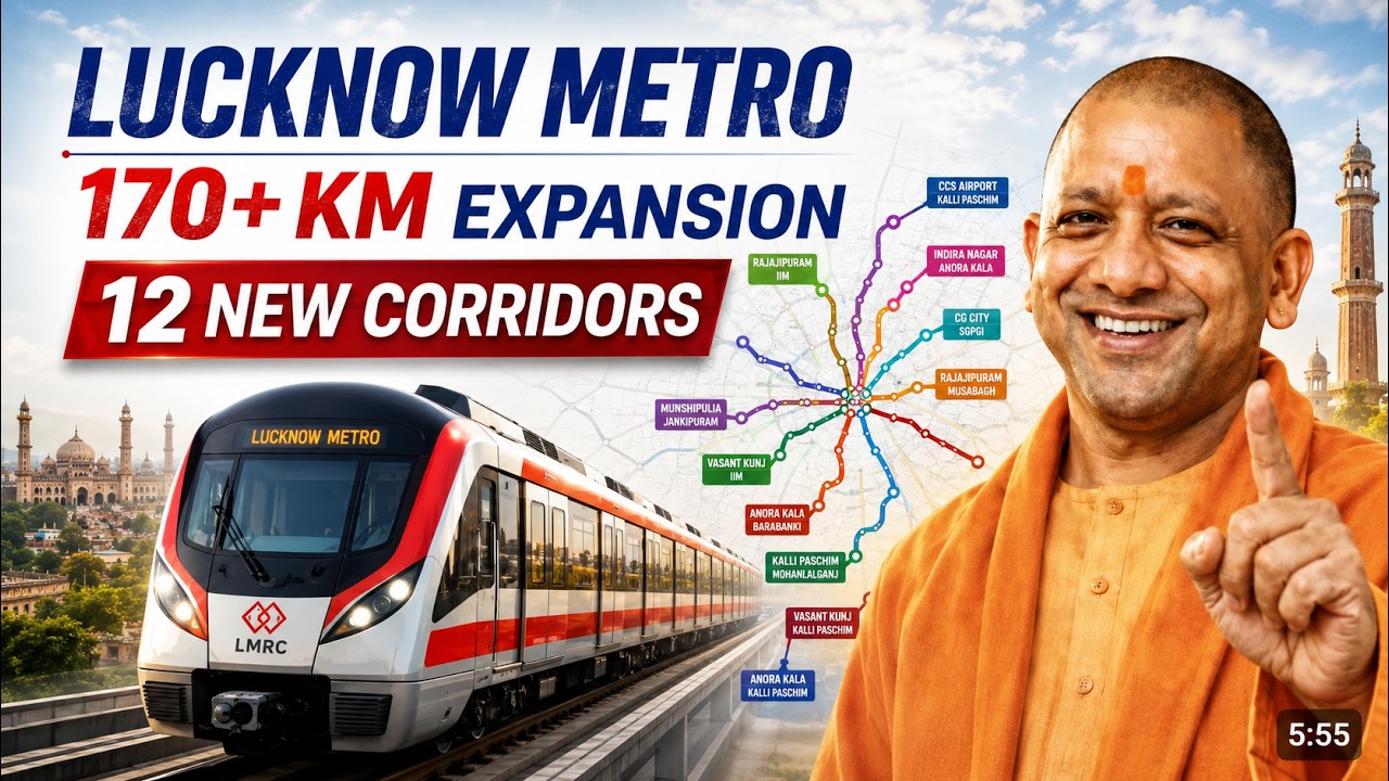Lucknow Metro Phase 1B & Expansion Plan: 170+ KM's