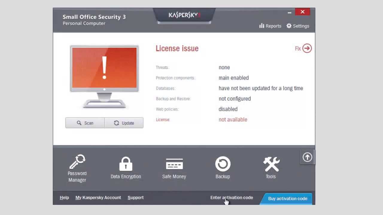 How to activate Kaspersky Small Office Security 3 for PC, Server and Mobile Devices