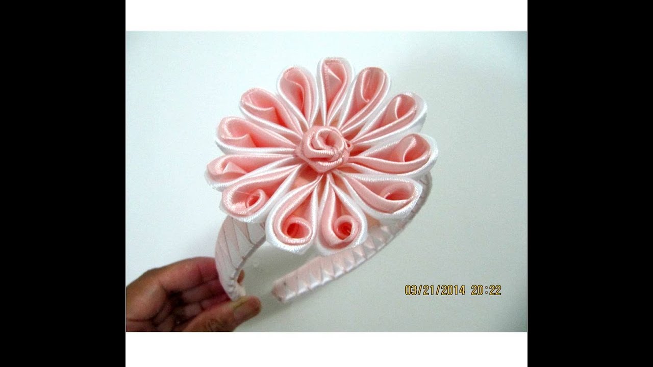 Flores pétalos botón de rosas diademas en cintas para el cabello
