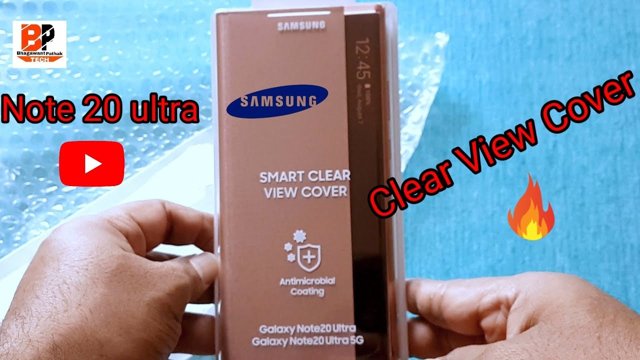Samsung Note 20 ultra Clear View Cover Review @Bhagwant Pathak Tech🔥🔥