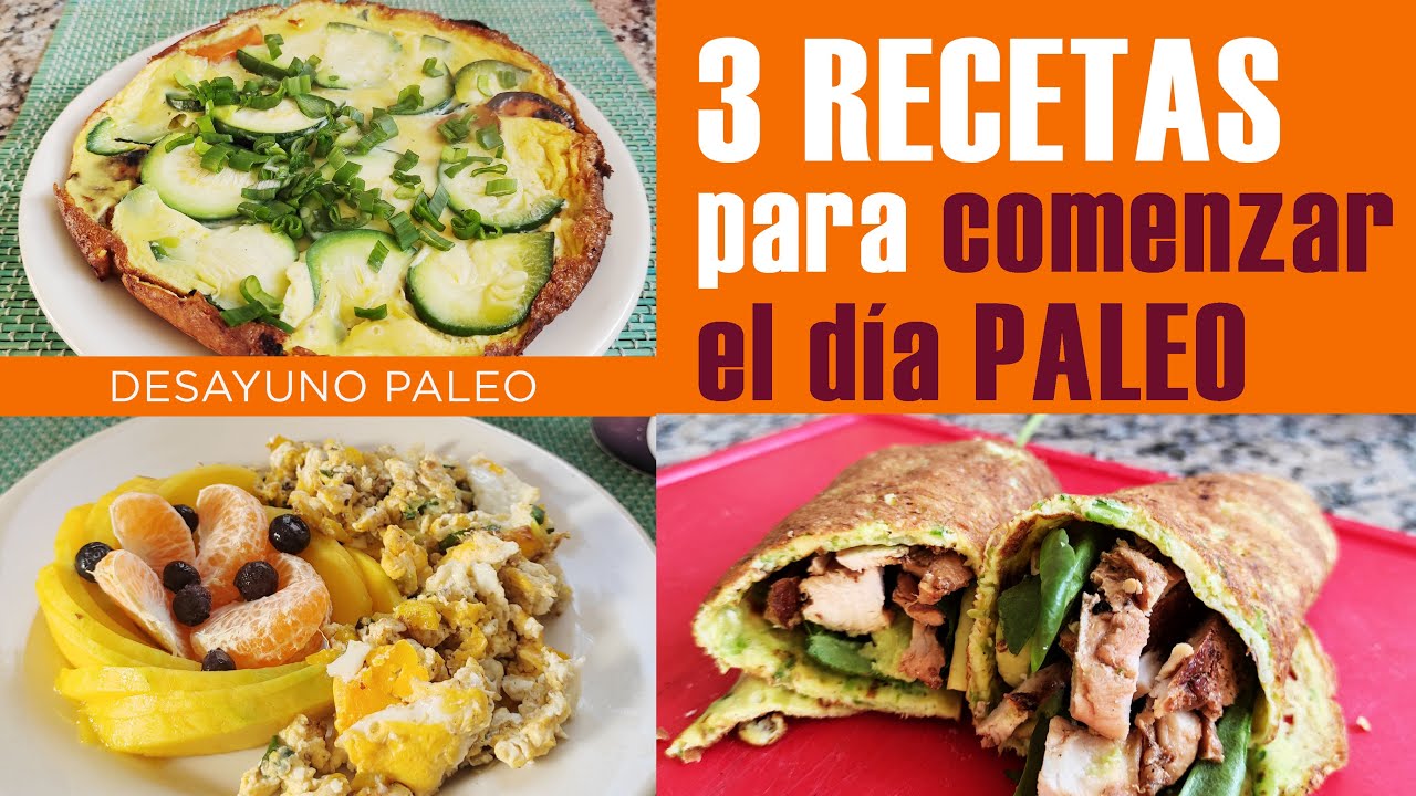 3 RECETAS para DESAYUNOS PALEO FÁCILES para comenzar el día 🍳🍵🍖