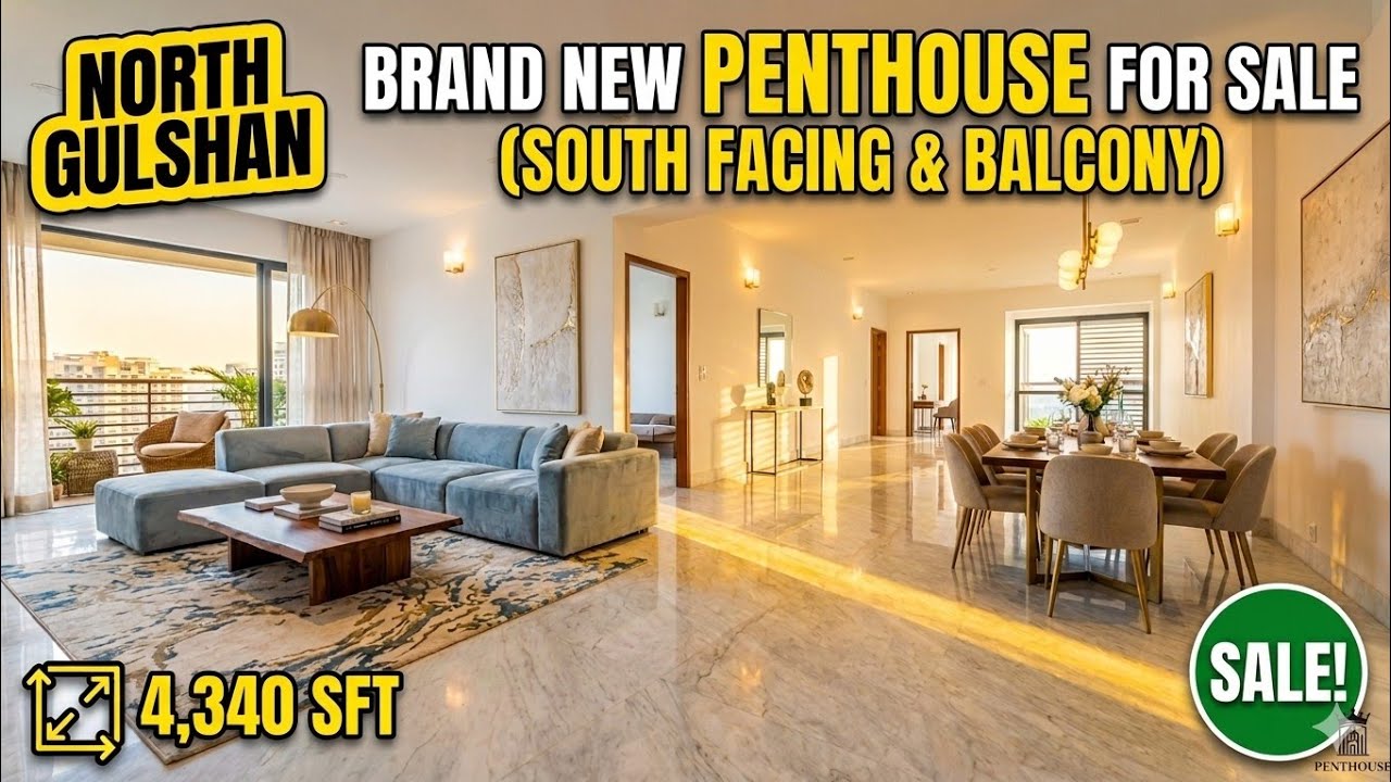 Brand New Luxurious Flat Sale In Gulshan-2 | 4340 Sft | Swimming Pool | Gym & Roof Lobby | EP 2617