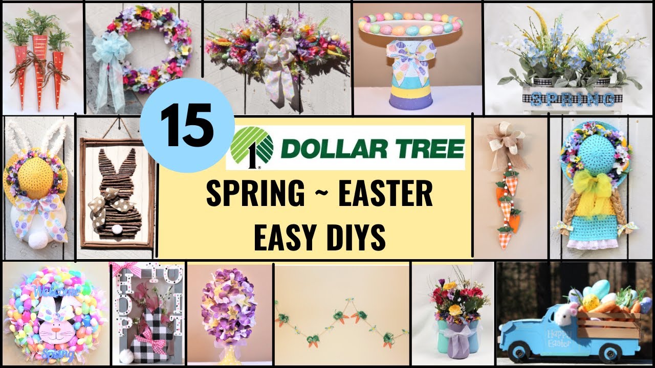 15 FAVORITE Dollar Tree SPRING EASTER DECOR DIYs | SPRING GNOME | EASTER WREATH DIY 🌷 CRAFT IDEAS
