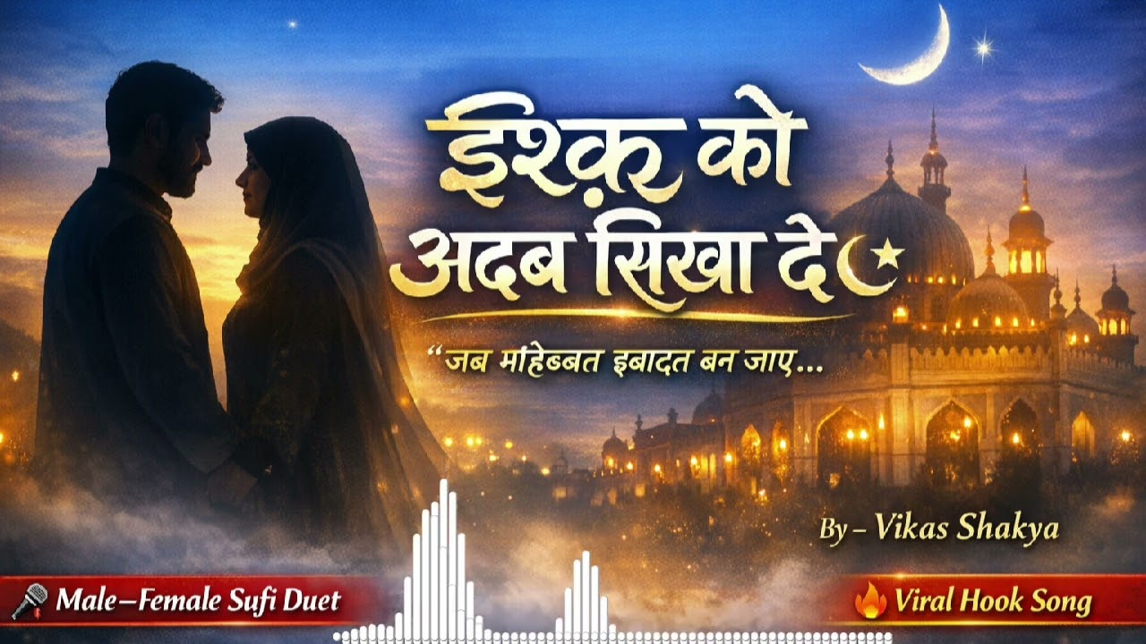✨ “इश्क़ को अदब सिखा दे” एक खूबसूरत Romantic Sufi Duet है, जहाँ मोहब्बत सिर्फ एहसास नहीं ...🥰🥰