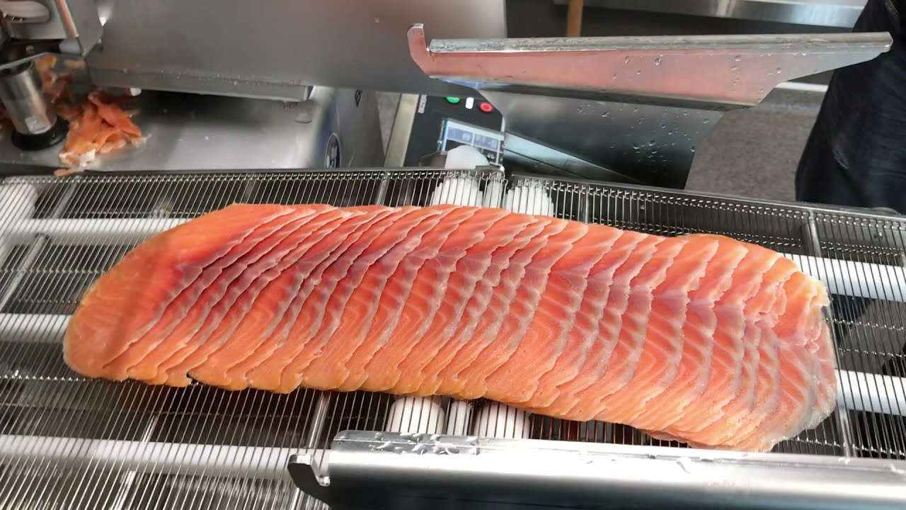 Bizerba VSI endüstriyel otomatik dilimleme makinası somon füme