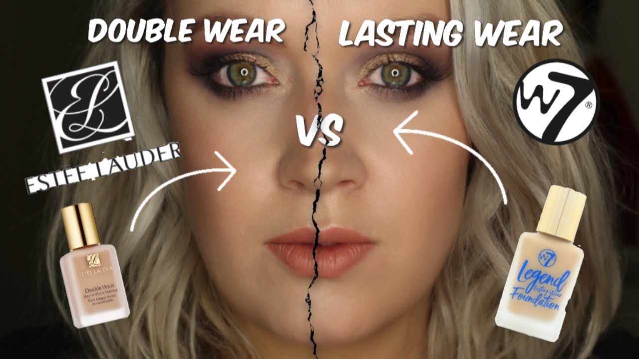 TESTING! ESTÉE LAUDER DOUBLE WEAR VS W7 LASTING WEAR FOUNDATION | DUPE