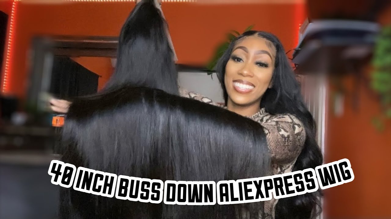 BIRTHDAY HAIR?? | 250% DENSITY 40 INCH ALIEXPRESS WIG UNBOXING | 40 INCH BUSS DOWN | DOLLFACE HAIR |