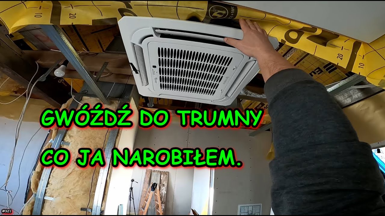 POSTĘPY I WYDATKI, KLIMATYZACJA KASETONOWA NA PODDASZU   REMONT STAREGO DOMU, VLOG, BUDOWA #321