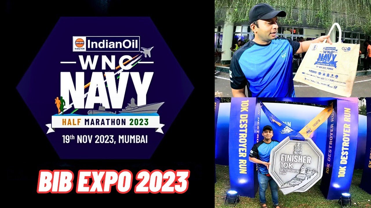 WNC Navy Half Marathon 2023 | BIB Expo 2023 | Indian Oil | Burpees Challenge | Indian Navy | Bhavik