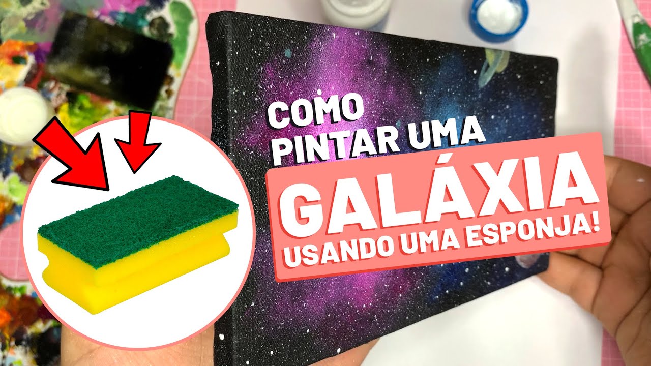 PINTANDO UMA GALÁXIA COM UMA ESPONJA!