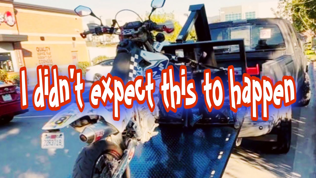 Riding the DRZ 400sm ended up calling the tow truck ￼
