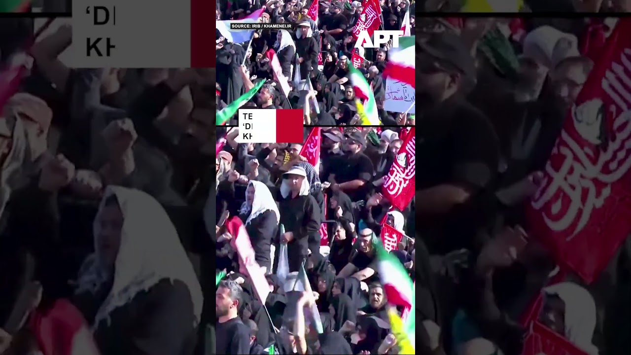 Tehran Crowd Chants &lsquo;Death to America&rsquo; Slogans at Khamenei Farewell Ceremony | APT