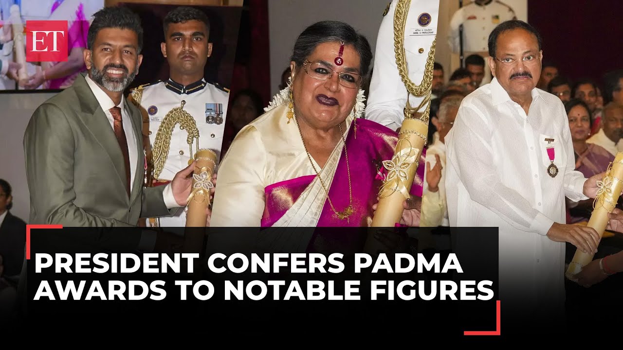 Padma Awards 2024: From V Naidu to Usha Uthup, President confers India's highest civilian&nbsp;honours