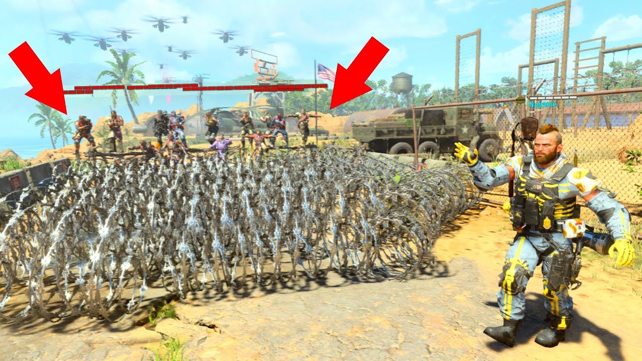 THEY WERE ALL TRYING TO TRAP ME WITH (RAZOR WIRE) SO I COULDN'T GET THEM! HIDE N SEEK ON BLACK OPS 4