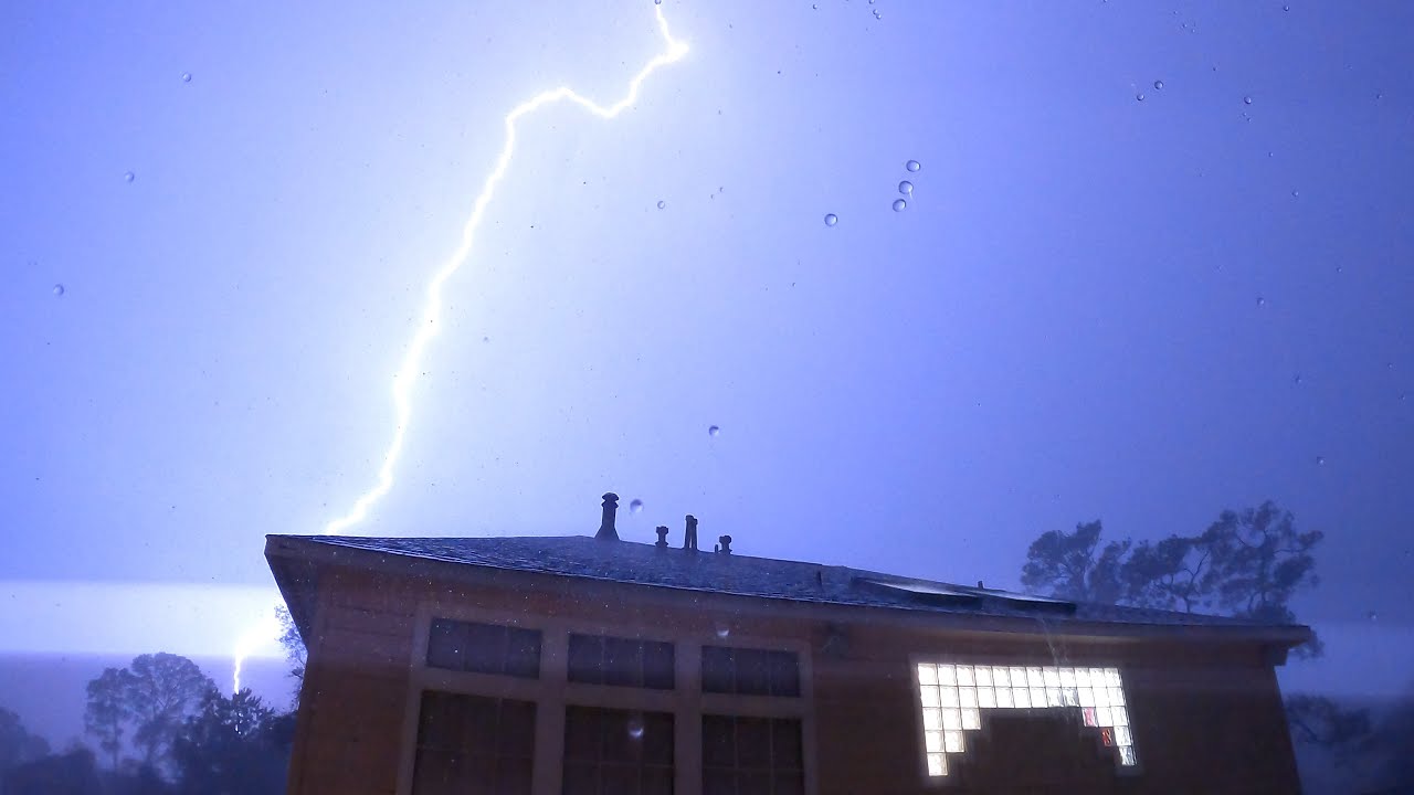 ⛈⚡ Morning Storm with Lightning Thunder & Hail ⚡⛈ Houston, TX 🌎 3/22/2022 📅