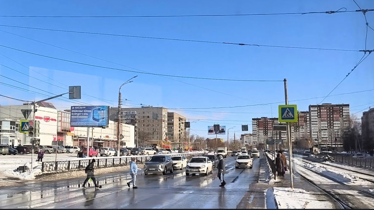 Южный Урал. Магнитогорск. На трамвае от ул. Труда до пр. Сиреневого. 17 февраля 2026 г.