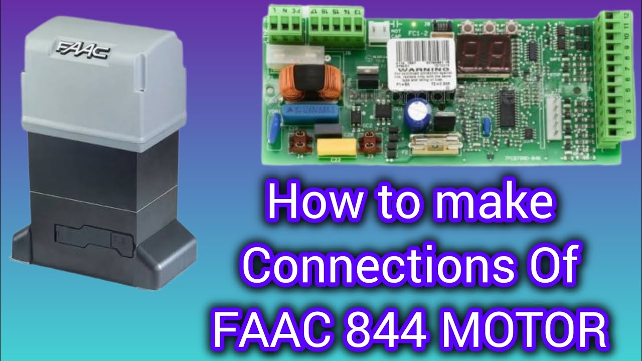 How to connect FAAC 844 Motor using 780D Control board/Gate Automation/ Wiring.