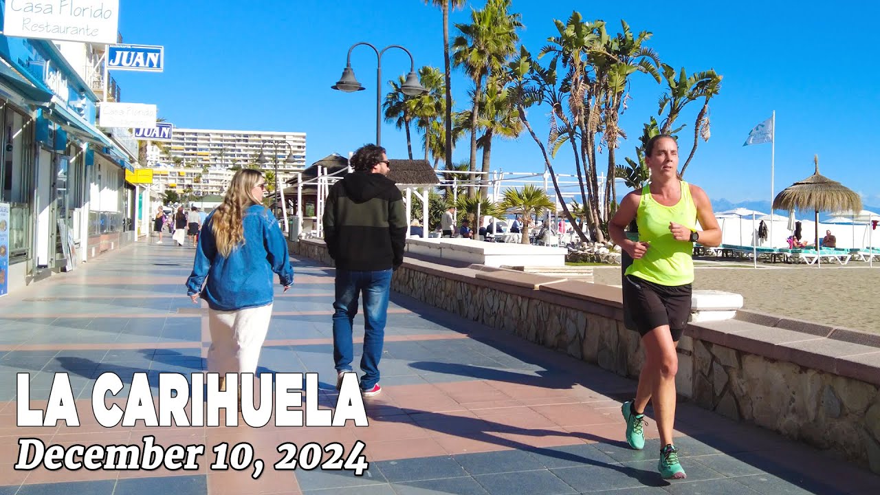 La Carihuela Torremolinos December 10, 2024 Walking Tour Malaga Spain [4K]