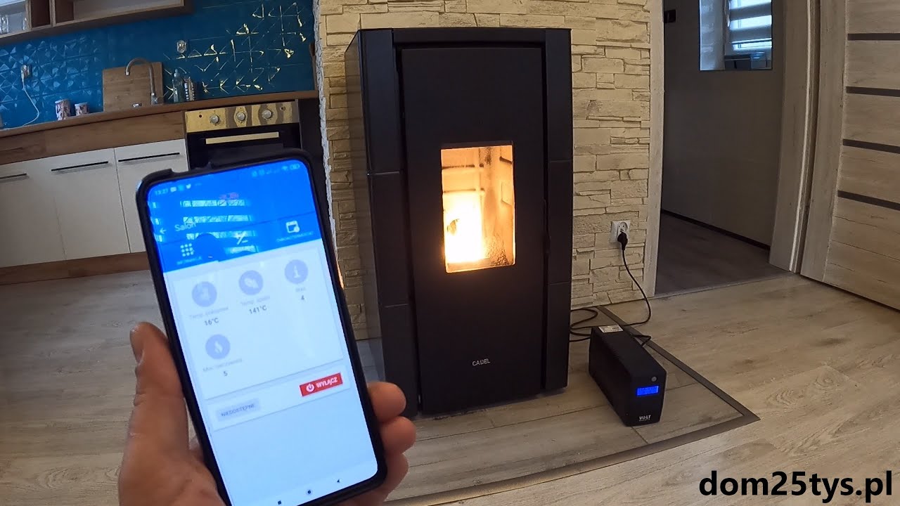 PIECYK NA PELLET STEROWANY SMARTFONEM | PIEC WI-FI CADEL | AWARYJNE ZASILANIE UPS #domza25tysięcy