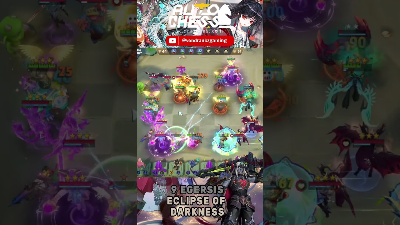 ECLIPSE OF DARKNESS - 9 EGERSIS #autochess #dota2autochess #magicchess #teamfighttactics #shorts