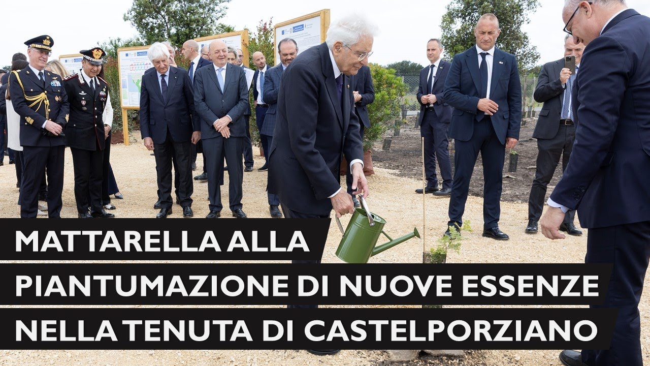 Mattarella partecipa a Castelporziano alla inaugurazione delle nuove zone di riforestazione