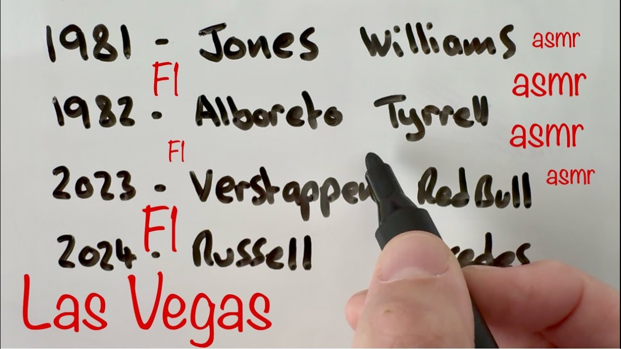 ASMR F1 Las Vegas GP Winners Whisper Whiteboard #f1 #f12025 #asmr Video